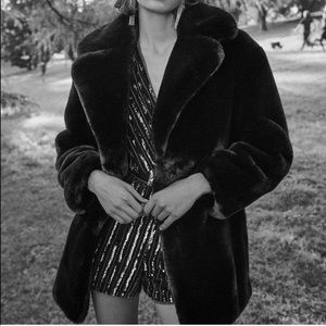 Faux fur coat